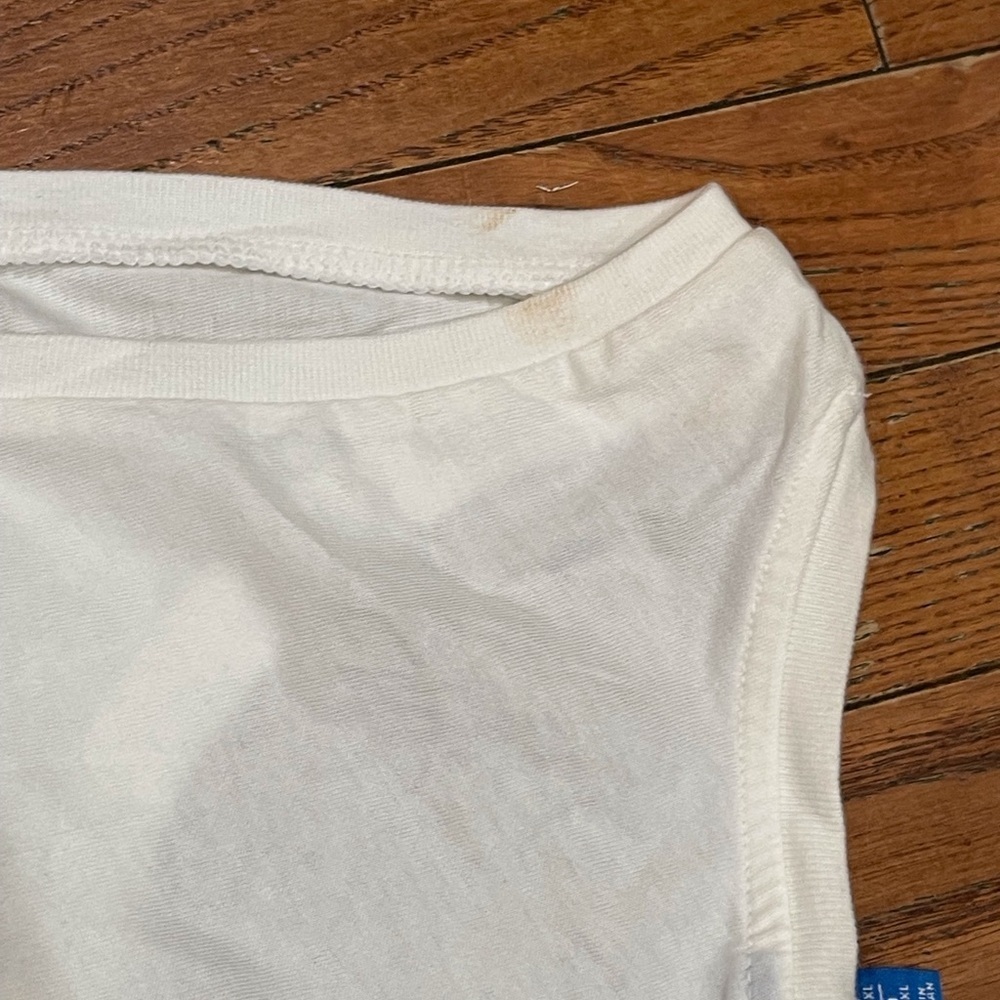 Adidas White Sleeveless Top with Black Trefoil - Picture 2 of 10